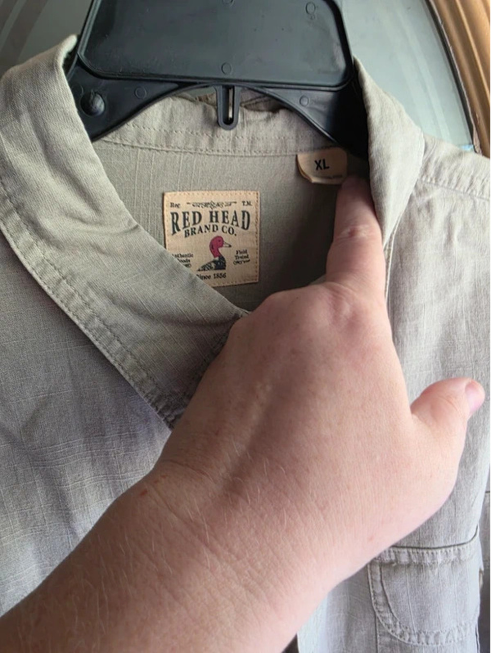 RedHead Brand Co Mens Size XL Gray Dual Pocket Outdoor Long Sleeve Shirt